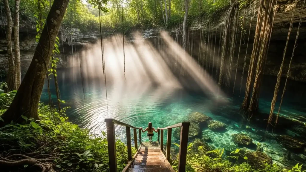 Cliff Jumping and Swimming